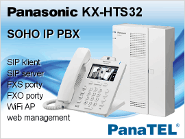 Telefonn stedna KX-HTS32 je modern IP komunikan nstroj pro mal spolenosti a domc kancele.